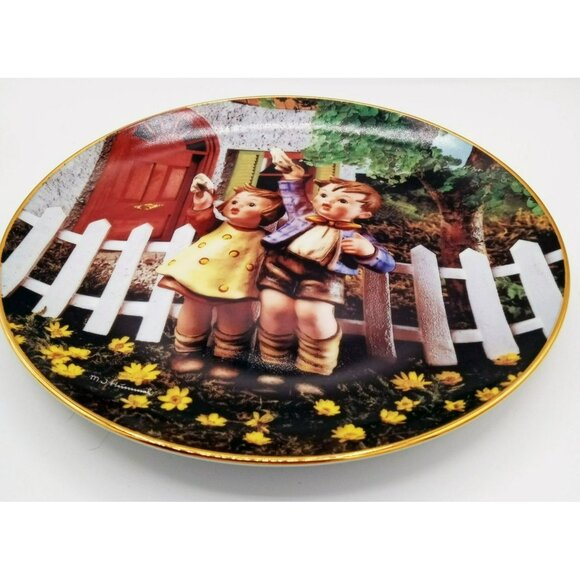 MJ Hummel Little Companions Come Back Soon Plate Danbury Mint Limited Edition 8 - Picture 11 of 12
